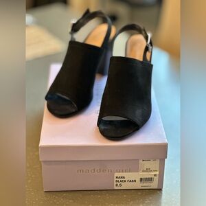 Madden Girl Hana Black Fabric Heels